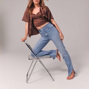 Abercrombie relaxed jeans with inside slit